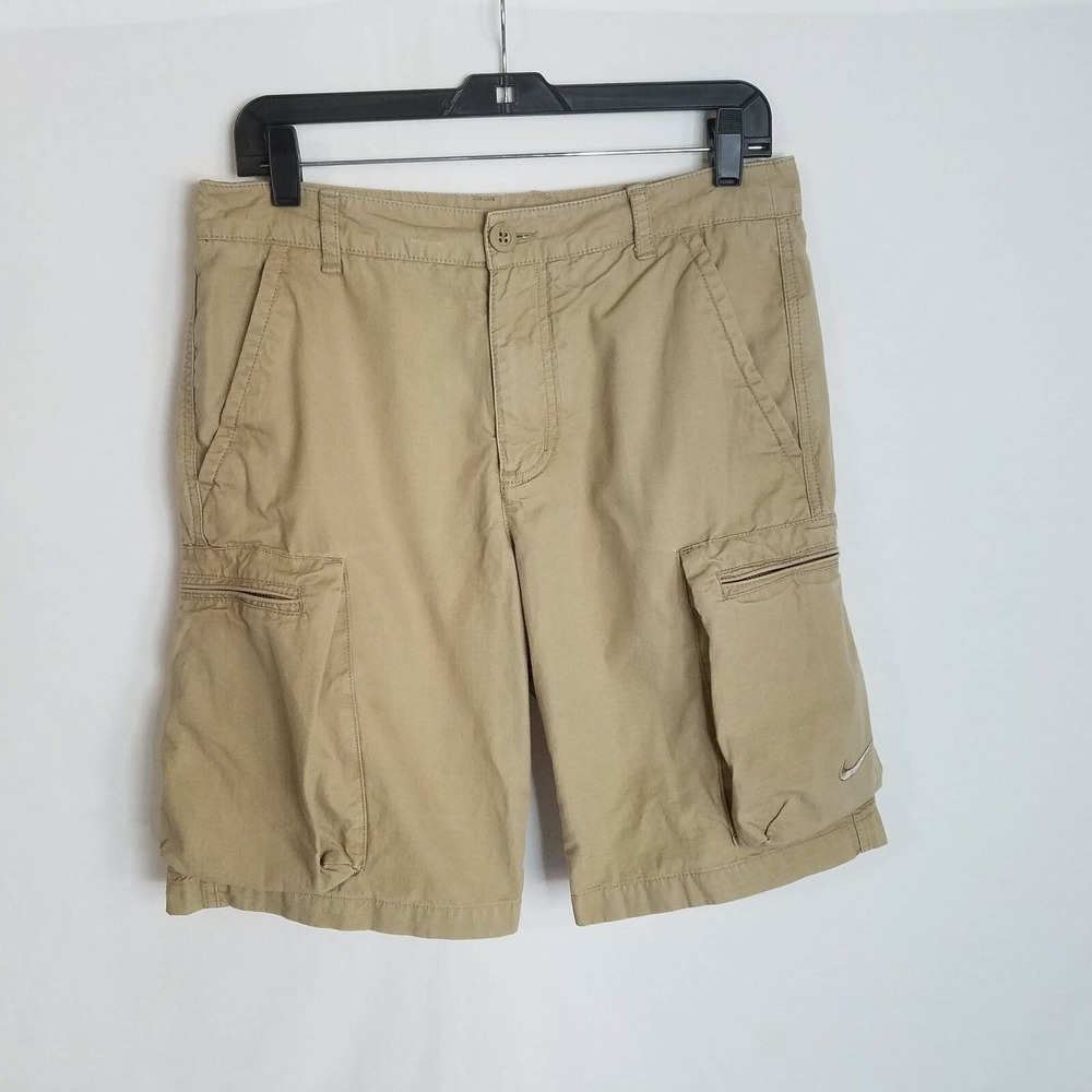 Vintage Nike Cargo Shorts Zipper Pockets Mens Size 30  M519